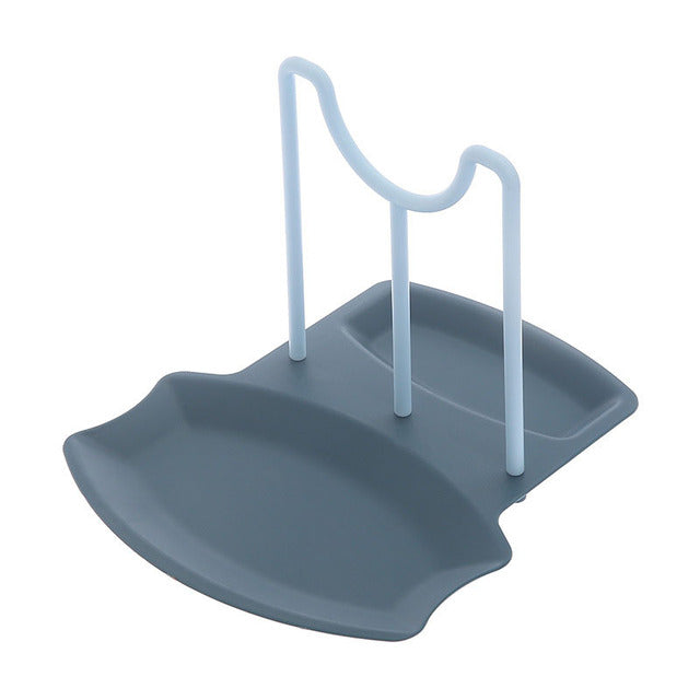 Spoon Rest and Pot Lid Holder Removable Pan Pot Cover Lid Rack Shelf Stand Holder Utensil Rest Organizer Storage Kitchen Tool S3769850 - Tuzzut.com Qatar Online Shopping