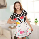 Summer Cute Cartoon Women Sleepwear Thin Short Sleeve Printing Nightdress Women's Nightgown Sleepwear Night Dress Loungewear X4437473 - Tuzzut.com Qatar Online Shopping