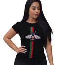 Summer New Women's Hot Short Sleeve Crew Neck Fashion Temperament Tight Print Street Trend Joker Ladies T-shirt S4724216 - Tuzzut.com Qatar Online Shopping