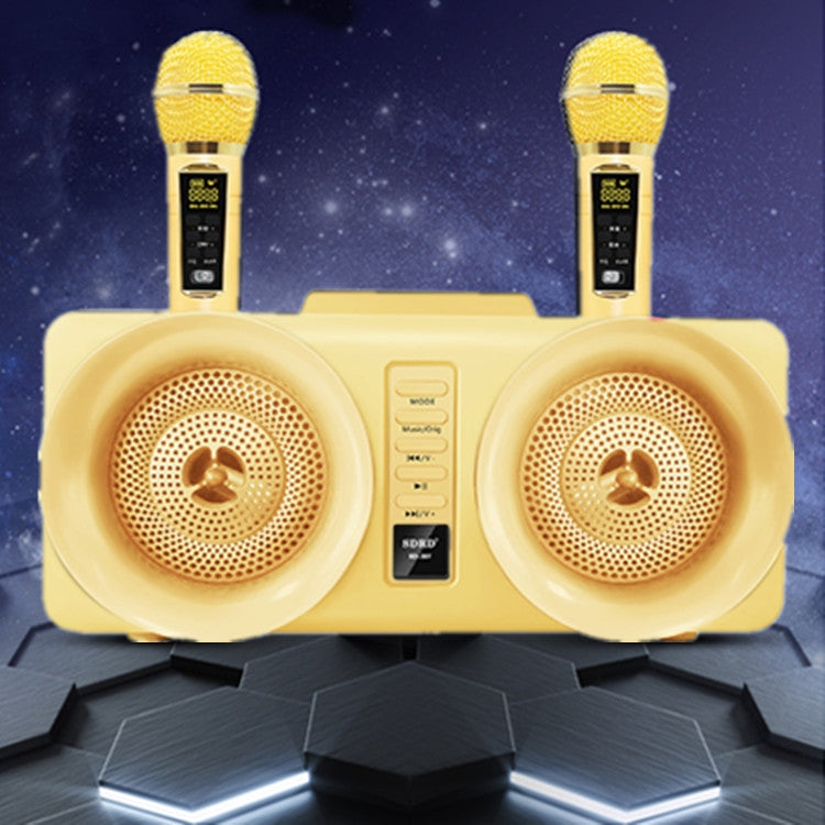 SDRD SD-307 Wireless Bluetooth Karaoke Family speaker with Dual Microphones - Tuzzut.com Qatar Online Shopping