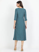 Women Blue Indo- Western Dress - Tuzzut.com Qatar Online Shopping
