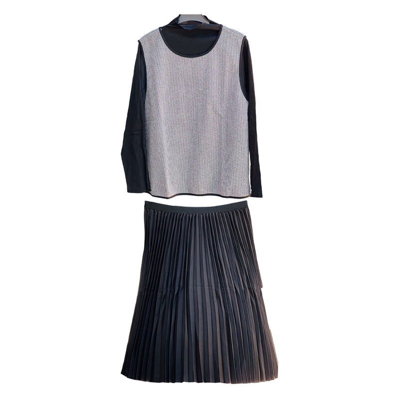 3 Pcs Women's Fashion Top & Short Skirt 28383 - Tuzzut.com Qatar Online Shopping