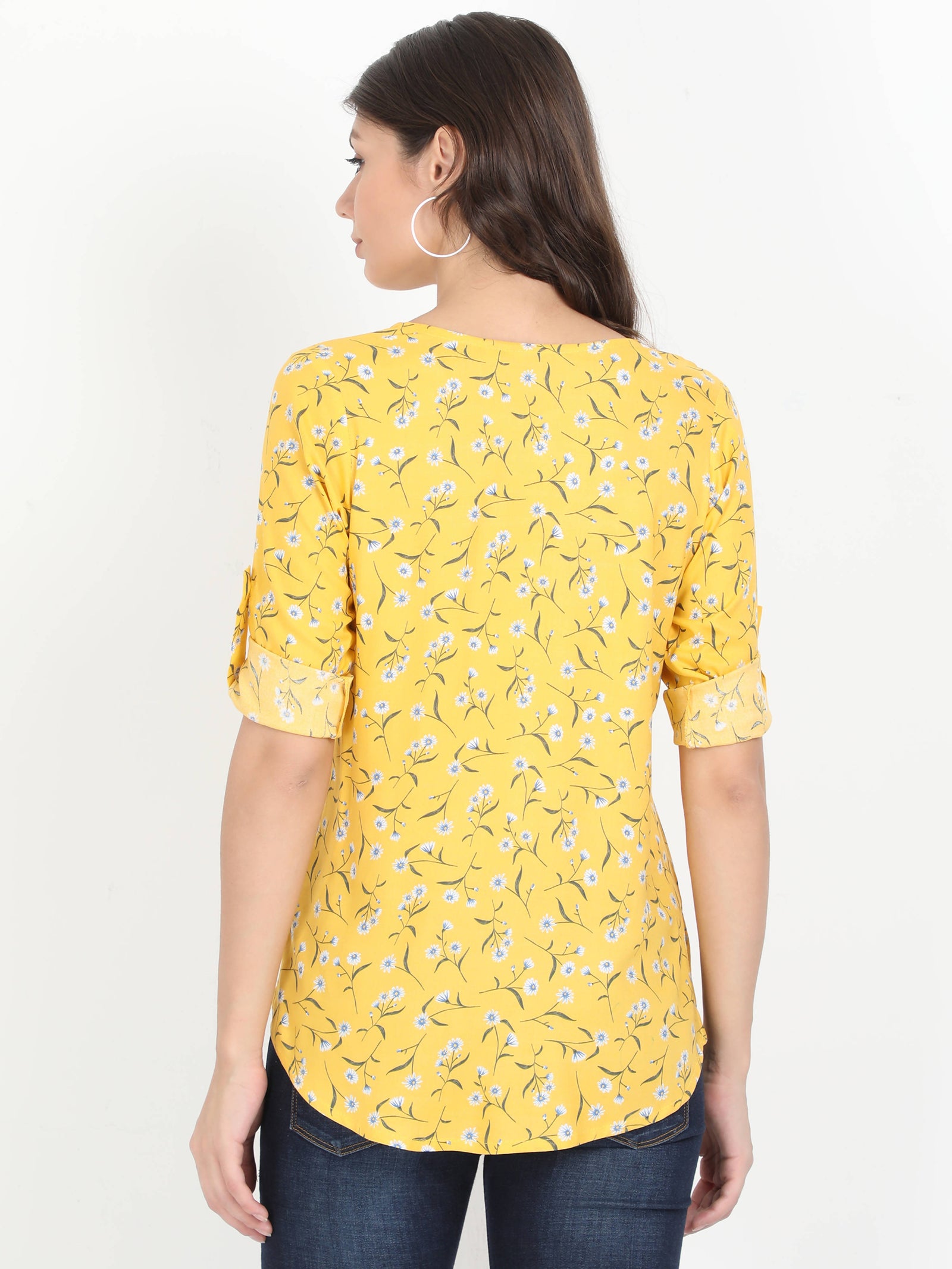 Women Yellow Casual Top Women Yellow Casual Top