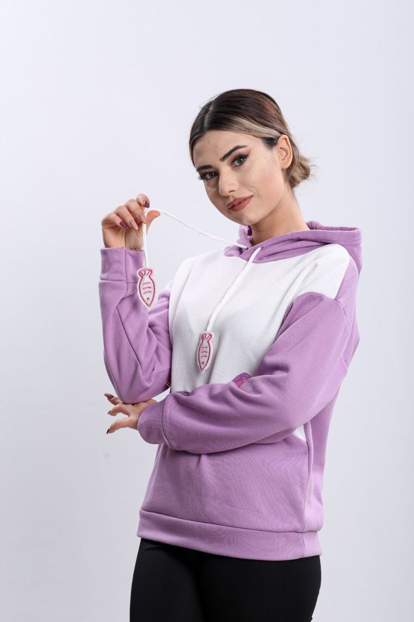 Turkish Cute Cat Hoodie Women Fashion Sweatshirt - Violet Turkish Cute Cat Hoodie Women Fashion Sweatshirt - Violet