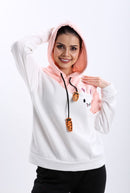 Turkish Funny Bunny Hoodie Women Fashion Sweatshirt - Pink - Tuzzut.com Qatar Online Shopping
