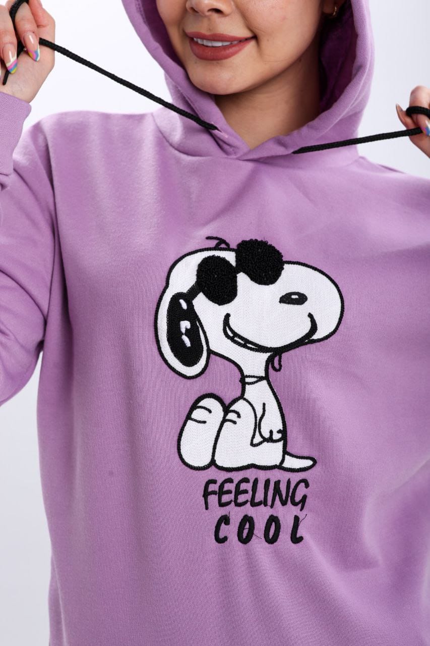 Turkish Feeling Cool Hoodie Women Fashion Sweatshirt-Violet Turkish Feeling Cool Hoodie Women Fashion Sweatshirt-Violet