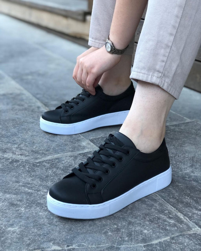 Women's Slip-On Loafers Flat Sneakers Shoes - LS700 - Black and White - Tuzzut.com Qatar Online Shopping