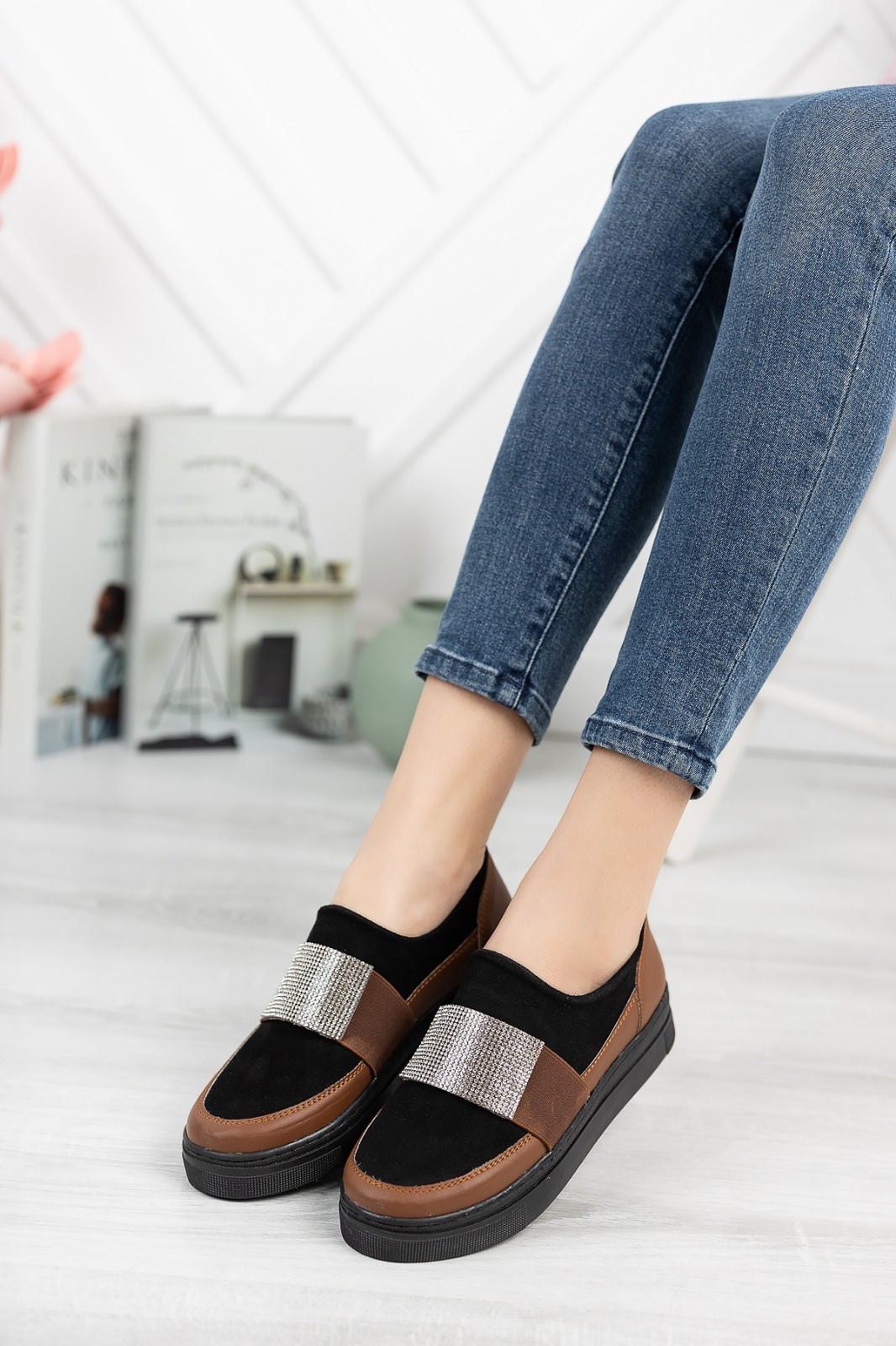 Canvas Stone Vulcanized Slip-on Sneakers Women's Shoes - S200 Canvas Stone Vulcanized Slip-on Sneakers Women's Shoes - S200