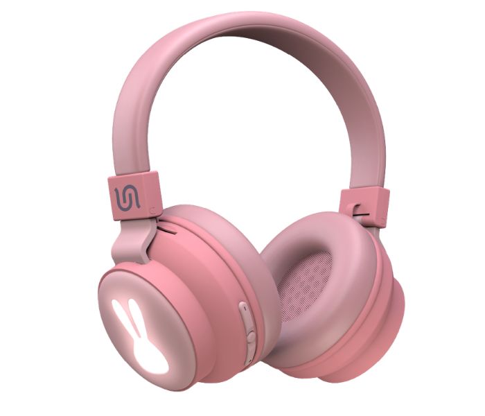 Porodo Soundtec Kids Wireless Over-Ear Headphone with LED Light - Pink - Tuzzut.com Qatar Online Shopping