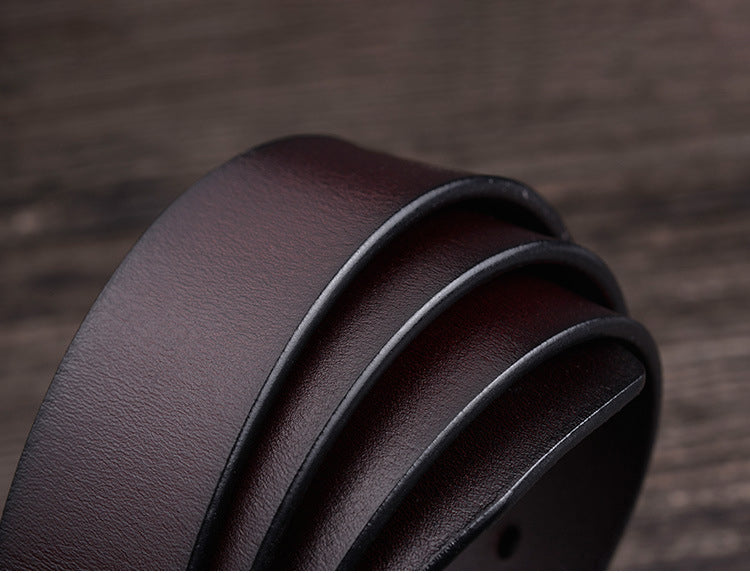 Men's Fashion Genuine Leather Luxury Buckle Belt - G350 - Tuzzut.com Qatar Online Shopping