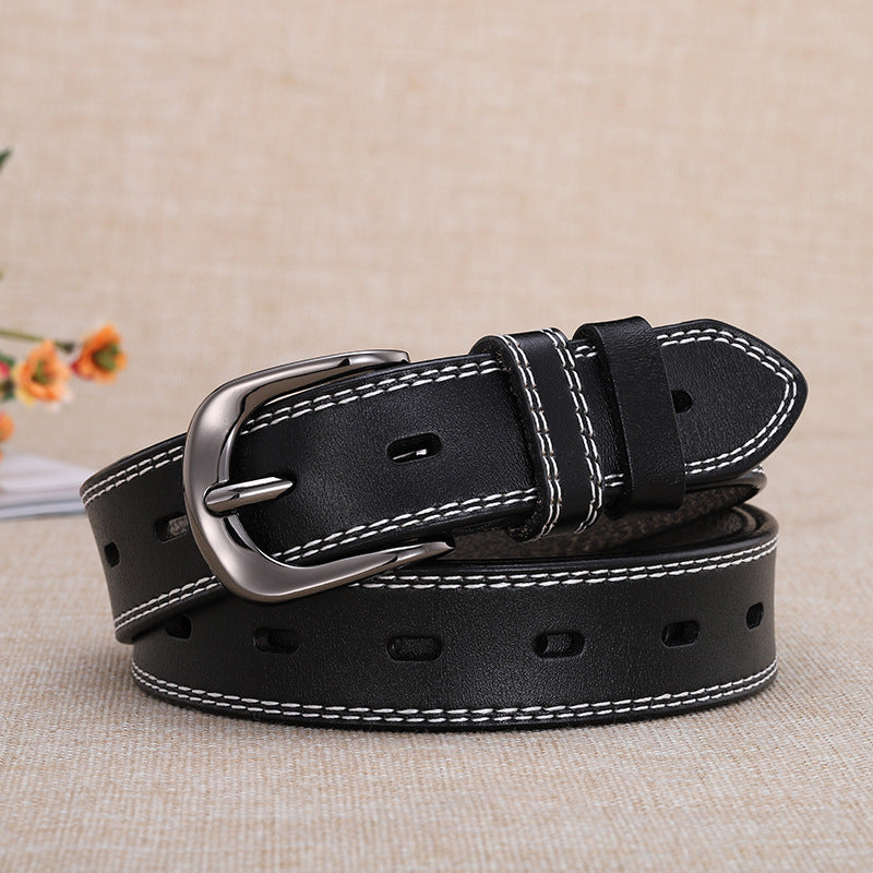 Women Fashion Genuine Leather Luxury Buckle Belt-M7213 - Tuzzut.com Qatar Online Shopping