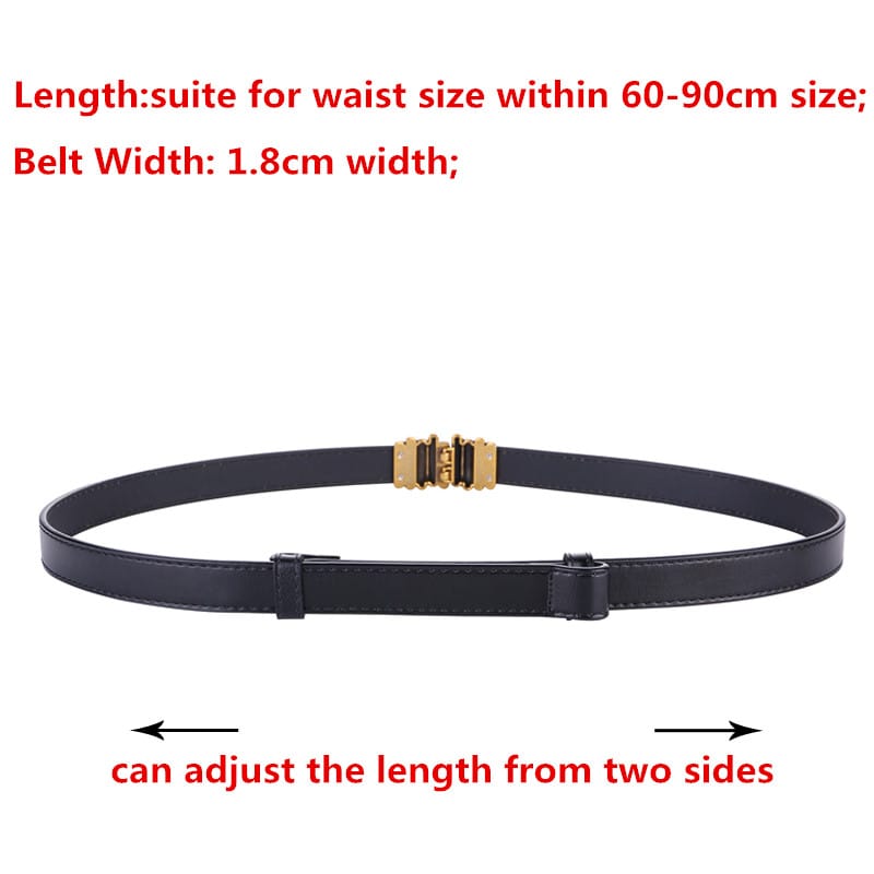 Women Fashion Thin Genuine Leather Luxury Adjustable Belt-W135 - TUZZUT Qatar Online Store