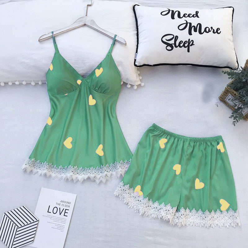 Women's Silk Satin Shorts Pajama Set Non-Padded R130 Women's Silk Satin Shorts Pajama Set Non-Padded R130