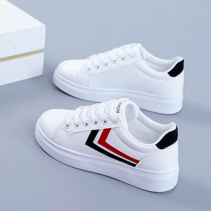 Women's White High Soled Sneaker Fashion Casual Shoes - 6617 Women's White High Soled Sneaker Fashion Casual Shoes - 6617
