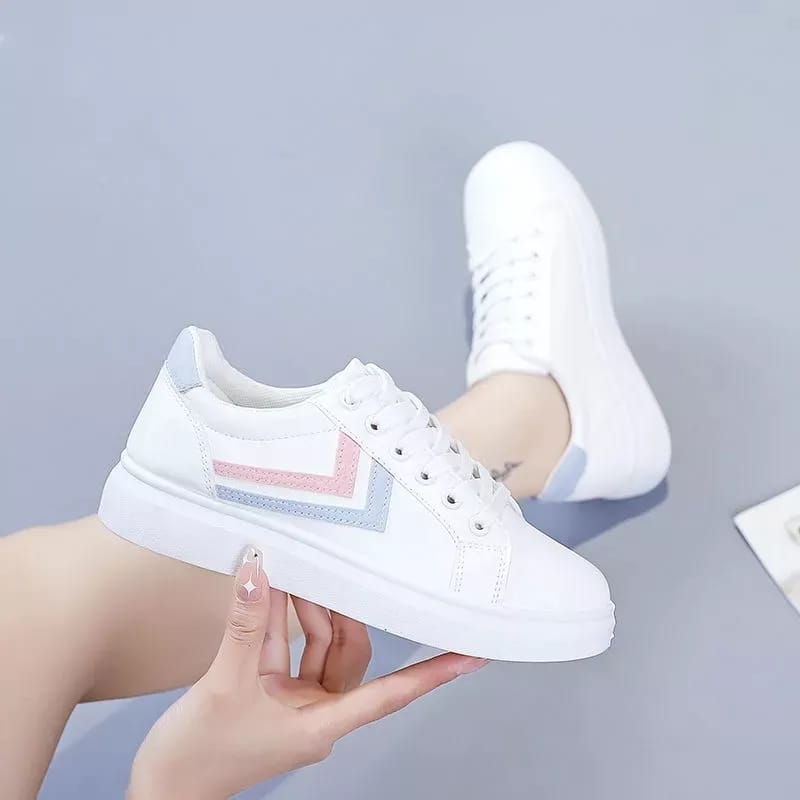 Women's White High Soled Sneaker Fashion Casual Shoes - 6617 Women's White High Soled Sneaker Fashion Casual Shoes - 6617