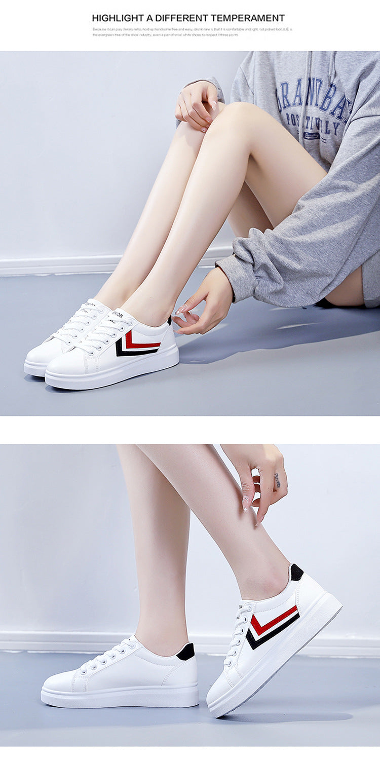 Women's White High Soled Sneaker Fashion Casual Shoes - 6617 Women's White High Soled Sneaker Fashion Casual Shoes - 6617