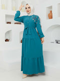 Asmin Fashion Turkish Women's Ayrobin Maxi Dress - 210 - Tuzzut.com Qatar Online Shopping