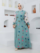 Uslu Moda Turkish Women's Ayrobin Maxi Dress - U533 - Tuzzut.com Qatar Online Shopping