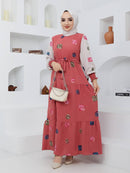 Uslu Moda Turkish Women's Ayrobin Maxi Dress - U533 - Tuzzut.com Qatar Online Shopping