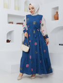 Uslu Moda Turkish Women's Ayrobin Maxi Dress - U533 - Tuzzut.com Qatar Online Shopping
