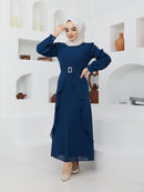 Efsun Moda Turkish Women's Chiffon Maxi Dress - 226 - Tuzzut.com Qatar Online Shopping