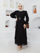 Efsun Moda Turkish Women's Chiffon Maxi Dress - 226 - Tuzzut.com Qatar Online Shopping