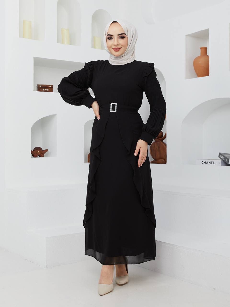 Efsun Moda Turkish Women's Chiffon Maxi Dress - 226 Efsun Moda Turkish Women's Chiffon Maxi Dress - 226