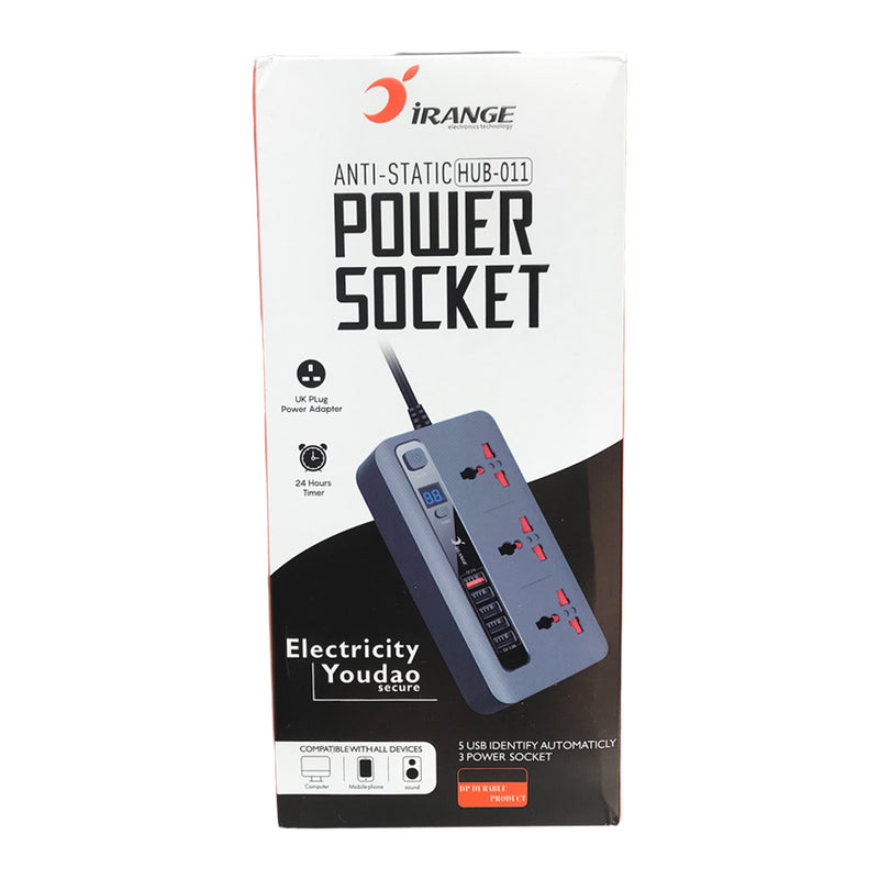 iRANGE Anti Static 5 USB Slot 3 Power Socket HUB-011 - Tuzzut.com Qatar Online Shopping