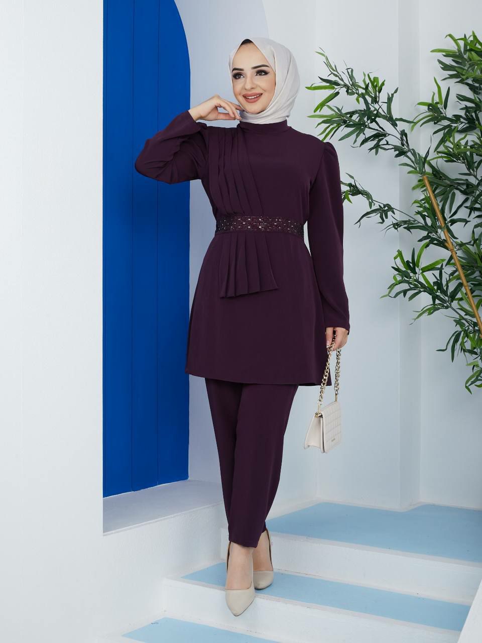 Blenez Turkish Women's Ayrobin Fashion Dress -110 Grape Blenez Turkish Women's Ayrobin Fashion Dress -110 Grape