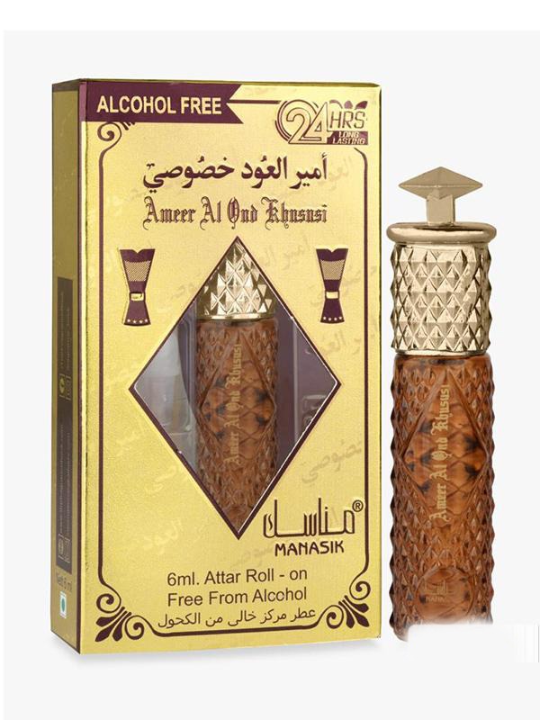 MANASIK AMEER AL OUD KHASASI PERFUME FOR MEN AND WOMEN 6 ML-PACK OF SIX - Tuzzut.com Qatar Online Shopping
