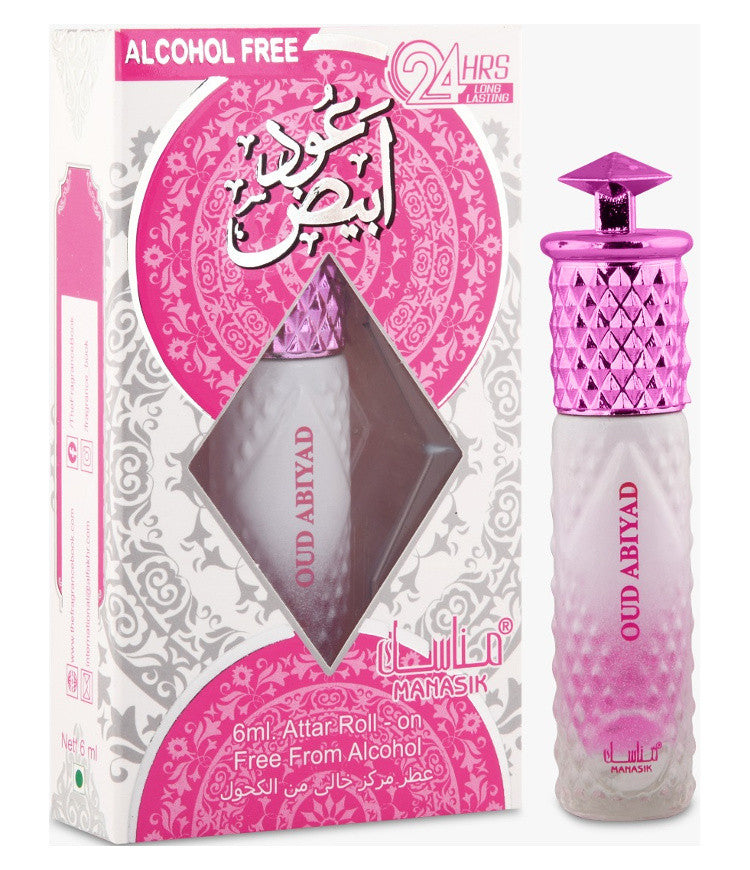 MANASIK OUD ABIYAD PERFUME FOR MEN AND WOMEN 6 ML-PACK OF SIX - Tuzzut.com Qatar Online Shopping