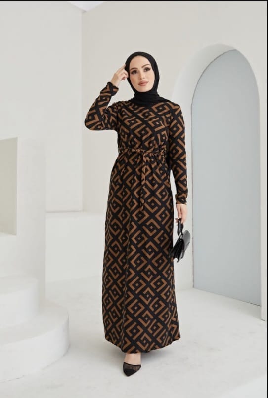 Miss Aziza Turkey Maxi Dress L440 - Tuzzut.com Qatar Online Shopping