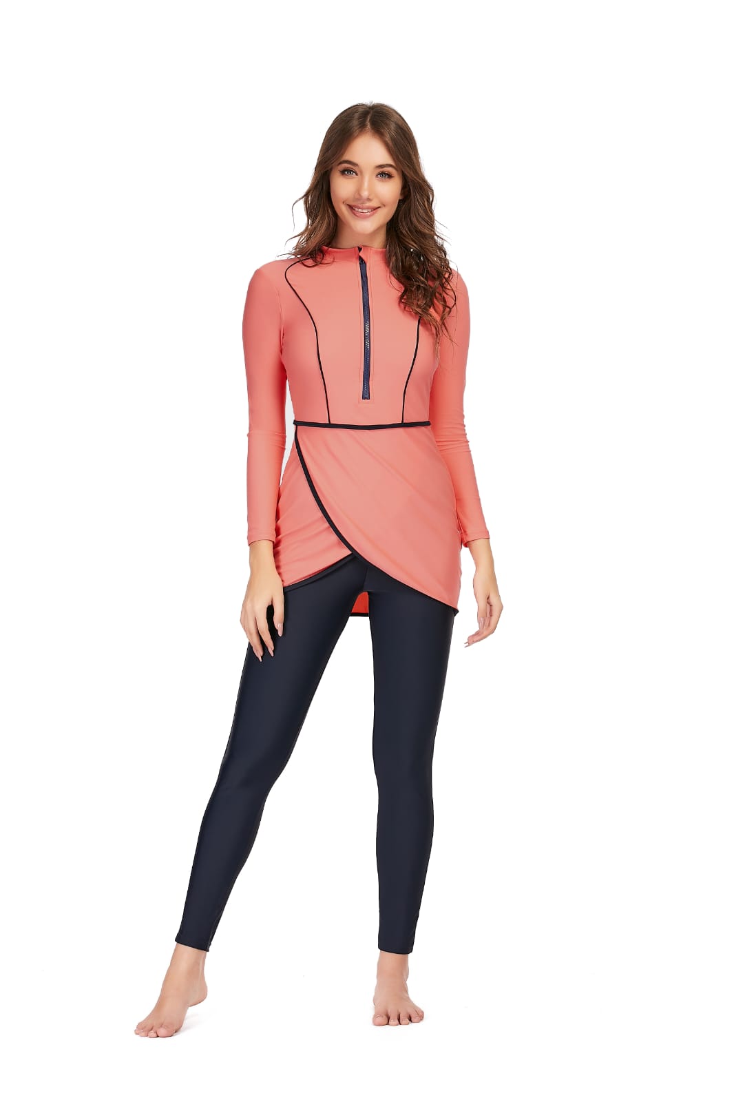 Women's Burkini Modest Swimsuit Set - Pink Women's Burkini Modest Swimsuit Set - Pink