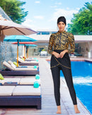 Women's Burkini Modest Swimsuit Set - Yellow - Tuzzut.com Qatar Online Shopping