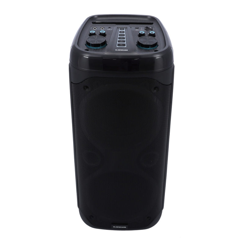 Olsenmark Rechargeable Party Speaker, Remote Control & MIC, OMMS1279 | AUX Cable, USB/ TF Crad/ FM / BT/ TWS | LED Mode Switch & LED Display | Speaker with Lighting Effect - Tuzzut.com Qatar 