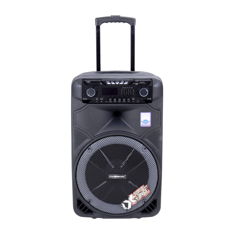 Olsenmark Party Speaker with USB, SD Card, FM, Aux-in | Remote Control | One Wireless Microphone | 5 Band Equalizer | LED Lights | Flashing Disco Lights & Strobe, TWS - Tuzzut.com Qatar Onlin