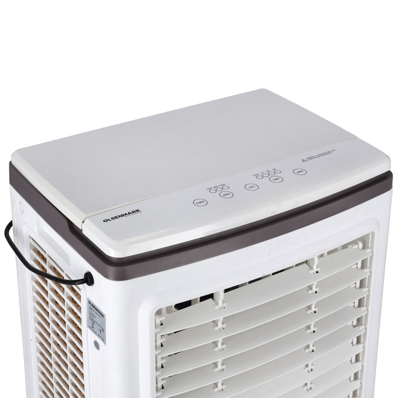 Olsenmark Air Cooler - Portable Lightweight 3-Wind Speed, Modes Portable with Castors Air Cooler | Remote | Auto Swing | Air Conditioner for Room, Office, Kitchen & More - Tuzzut.com Qatar On