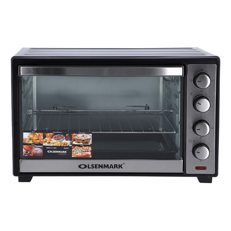 Olsenmark Electric Oven with Convection and Rotisserie, 47L - 4 Stage for Heating and Rotisserie - 60 Minute Timer with Bell - 2000W Powerful Motor - Auto Shut Off - Tuzzut.com Qatar Online S