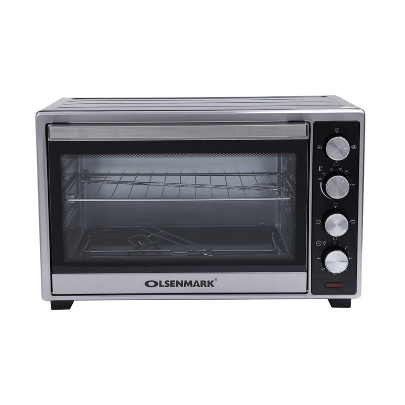 Olsenmark Electric Oven with Rotisserie, 45L - Electric Oven 2000W - 100-250 Adjustable Temperature, 60 min Timer Function - Multiple Cooking Functions & Grill - Tuzzut.com Qatar Online Shopp