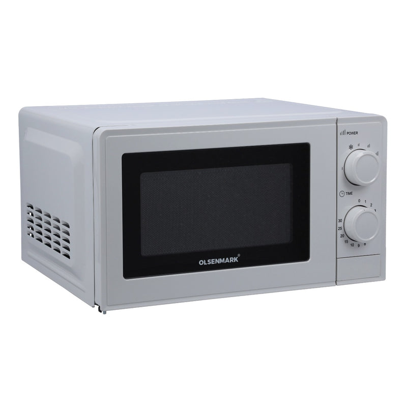 Olsenmark Microwave Oven, 20L - Multiple Power Level - End Cooking Signal - Glass Turntable Tray - Cooking Timer - Glass | Ideal for Grill, Roast, Bake & More - Tuzzut.com Qatar Online Shoppi