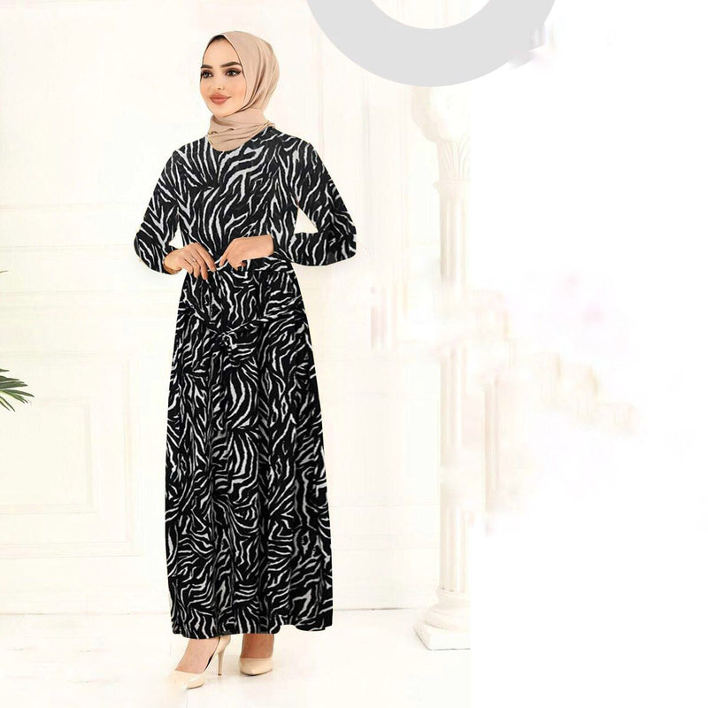 Turkish Women's Crepe Wrap Maxi Dress - TM809 - Tuzzut.com Qatar Online Shopping