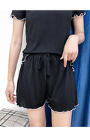 Women's Summer Top Shorts Cool Ice Silk Pajama Homewear-TS110 - Tuzzut.com Qatar Online Shopping