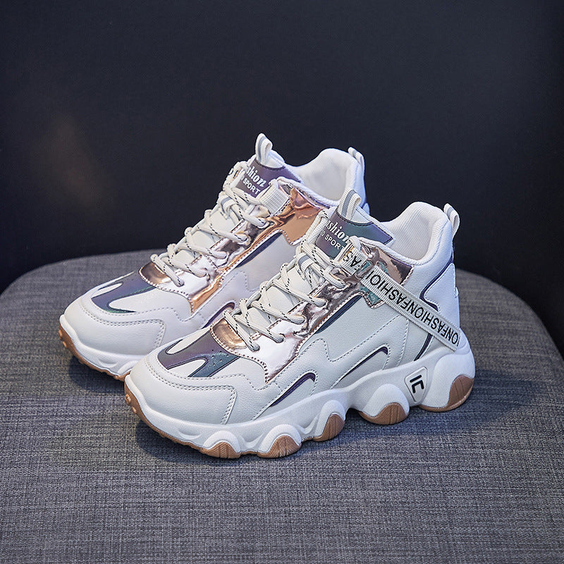 Women's Lace-up Vulcanized Mesh Sneakers Fashion Shoes - 7006 Women's Lace-up Vulcanized Mesh Sneakers Fashion Shoes - 7006
