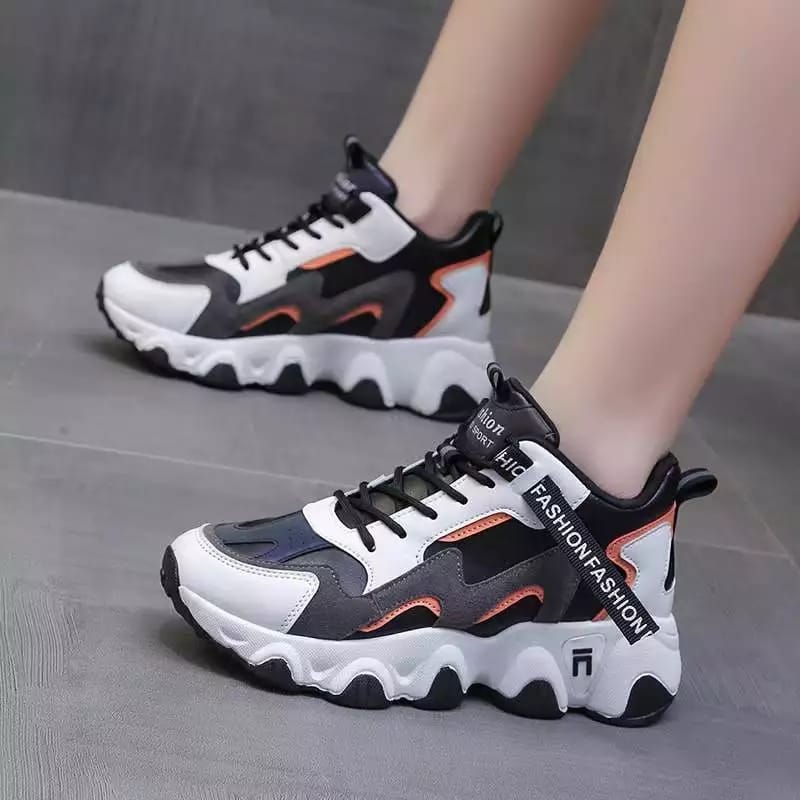 Women's Lace-up Vulcanized Mesh Sneakers Fashion Shoes - 7006 Women's Lace-up Vulcanized Mesh Sneakers Fashion Shoes - 7006