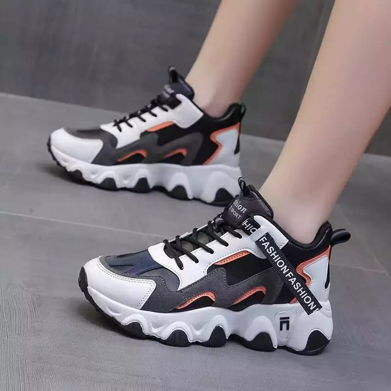 Women's Lace-up Vulcanized Mesh Sneakers Fashion Shoes - 7006 - Tuzzut.com Qatar Online Shopping