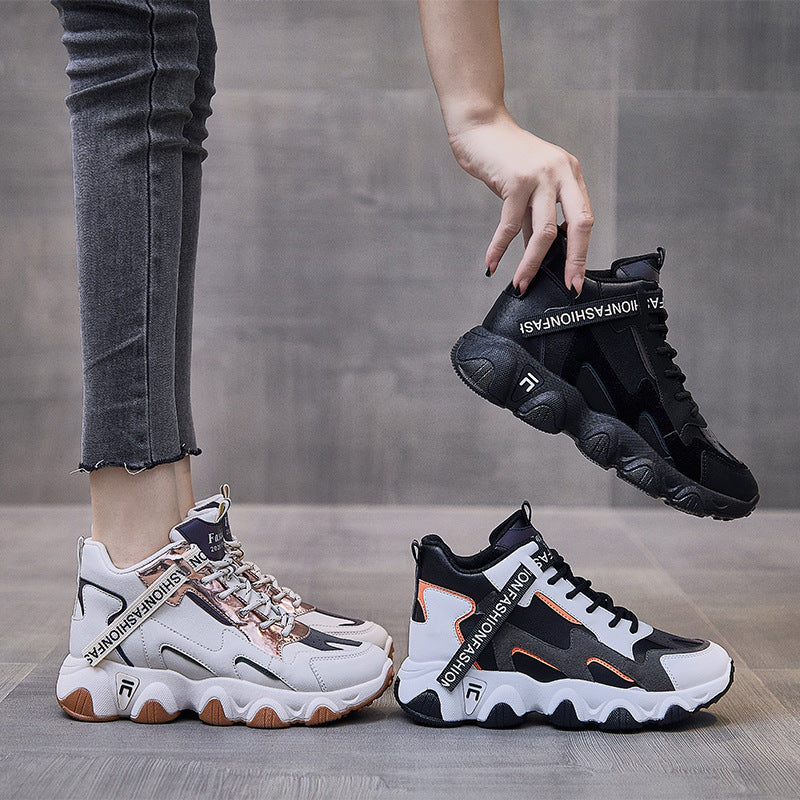 Women's Lace-up Vulcanized Mesh Sneakers Fashion Shoes - 7006 Women's Lace-up Vulcanized Mesh Sneakers Fashion Shoes - 7006