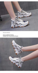 Women's Lace-up Vulcanized Mesh Sneakers Fashion Shoes - 7006 - Tuzzut.com Qatar Online Shopping