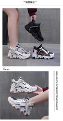 Women's Lace-up Vulcanized Mesh Sneakers Fashion Shoes - 7006 - Tuzzut.com Qatar Online Shopping