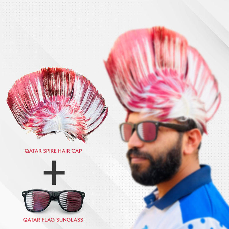 Combo 2 in 1 Qatar Spike Hair Cap & Sunglass - Tuzzut.com Qatar Online Shopping