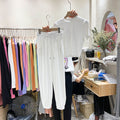 Women Pocket Pant with T-Shirt Set Casual Fashion Sport Suit SS0011 - Tuzzut.com Qatar Online Shopping